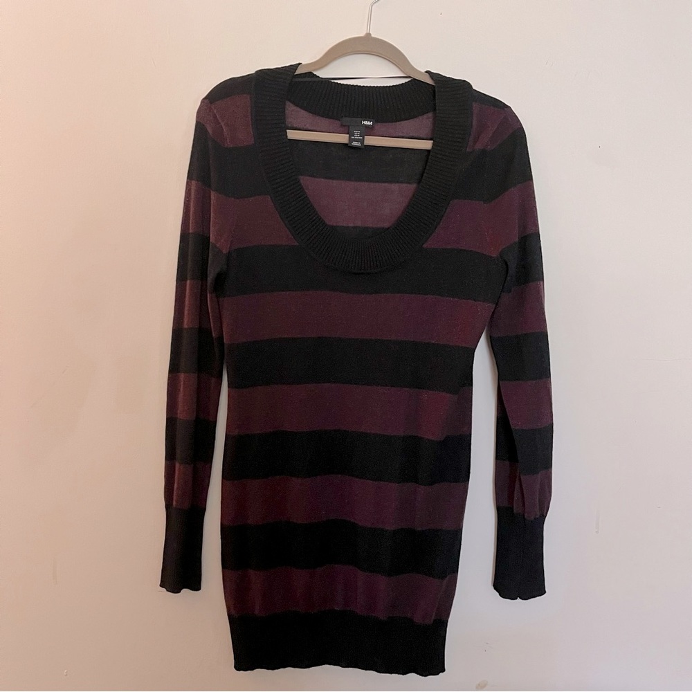 H&M maroon/black sweater dress